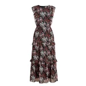 J Crew Rose Garden Ruffle Multi-Tiered Midi Sleeveless Cottagecore Dress Size 4